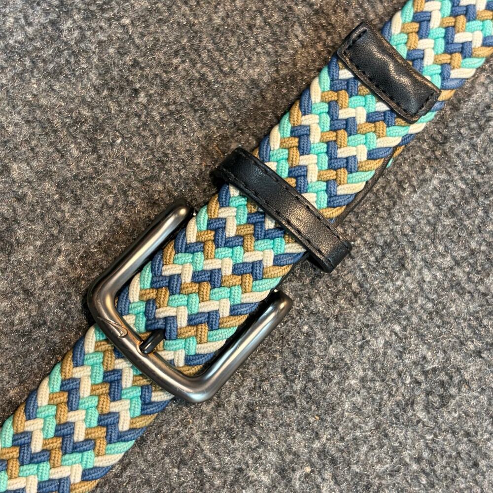 Nike G Flex Multi Weave Golf Tour Stretch Woven Braided Multi-Color Belt Size L